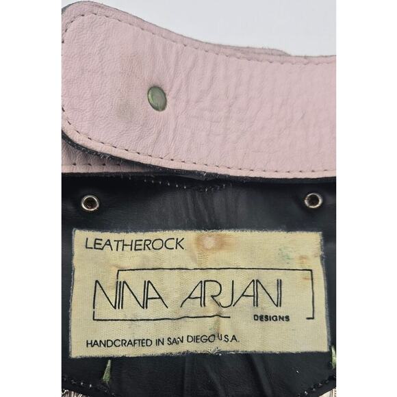 Vintage Bubblegum Pink Leatherock Nina Arjani Large Belt - Picture 4 of 10